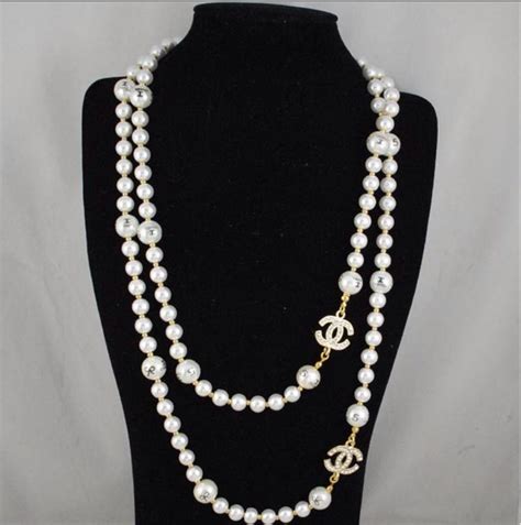 second hand chanel costume jewellery|chanel pearl necklace price.